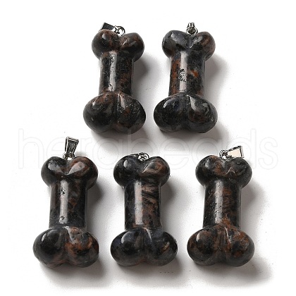 Natural Sesame Jasper Pendants G-K353-02P-09-1