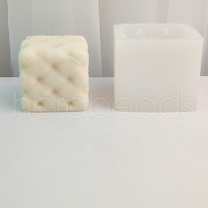 Rhombus-shaped Cube Candle Food Grade Silicone Molds DIY-D071-12-1