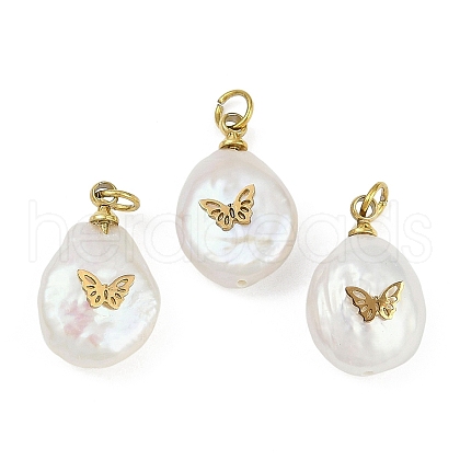 Natural Keshi Pearl Pendants STAS-Z136-01G-01-1