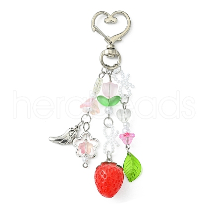 Acrylic & Glass Pendant Keychains KEYC-FZ00008-1