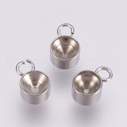 Tarnish Resistant 201 Stainless Steel Pendant Rhinestone Settings STAS-I088-L-05P-1
