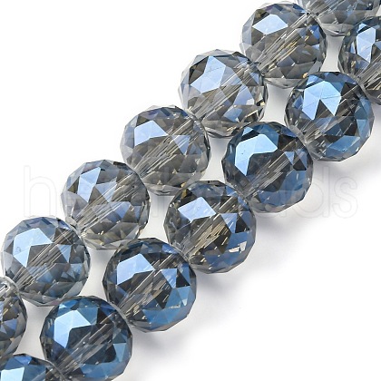 Transparent Electroplate Glass Beads Strands EGLA-N002-34F-F04-1