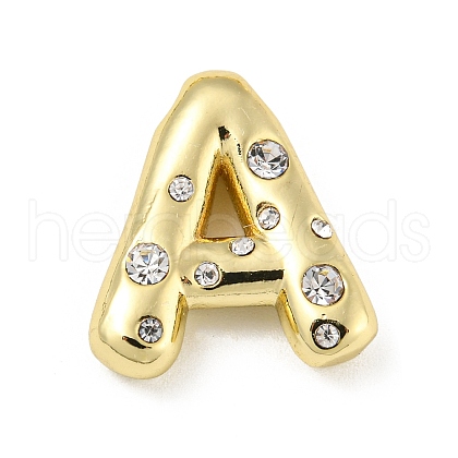 Brass Micro Pave Clear Cubic Zirconia Pendants KK-E093-04G-A-1