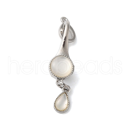 Brass Resin Fold Over Clasps KK-S382-02P-1