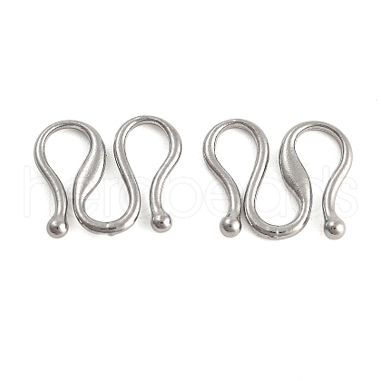 Non-Tarnish 304 Stainless Steel S-Hook Clasps STAS-L082-005P-1