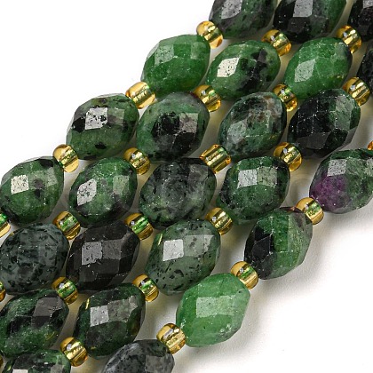 Natural Ruby in Zoisite Beads Strands G-N342-50-1
