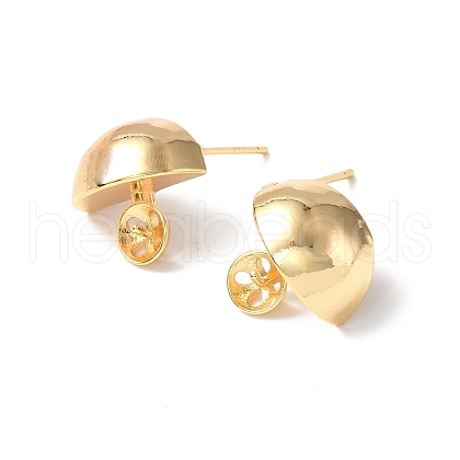Brass Stud Earring Findings KK-B063-22G-A-1