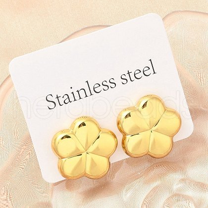 304 Stainless Steel Stud Earrings for Women EJEW-A125-58G-1