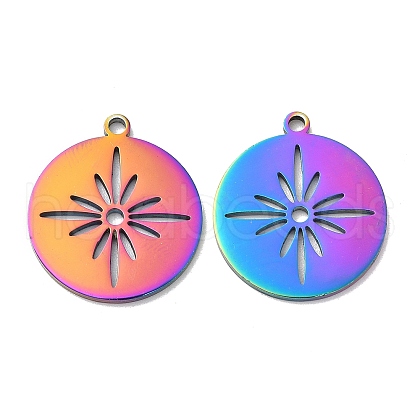 Ion Plating(IP) 304 Stainless Steel Pendants STAS-L020-002RC-1