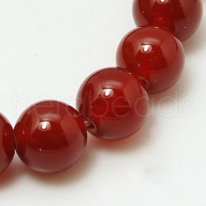 Natural Carnelian Beads Strands G-G338-6mm-02-1
