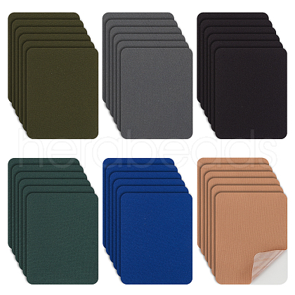 AHADERMAKER 30Pcs 6 Colors Cloth Iron on/Sew On Patches PATC-GA0001-37-1