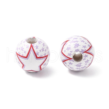 Wood European Beads WOOD-I014-01F-1