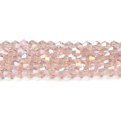 Transparent Electroplate Glass Beads Strands EGLA-A039-T3mm-B26-1