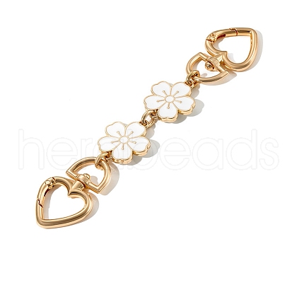 Flower Alloy Enamel Bag Extender Chains PW-WG02E6E-11-1