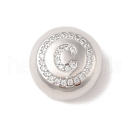 Rack Plating Brass & Cubic Zirconia Pendants KK-Z047-07P-C-RS-1