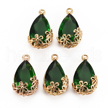 Transparent Glass Pendants X-GLAA-T007-05J-1