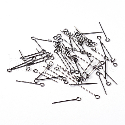 Gunmetal Plated Brass Eye Pin Jewery Making Findings X-EPC2.0cm-B-1