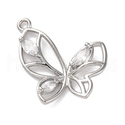 Brass Micro Pave Cubic Zirconia Pendants KK-U042-11P-04-1