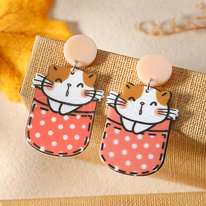 Funny Animal Acrylic Stud Earrings FM4480-3-1