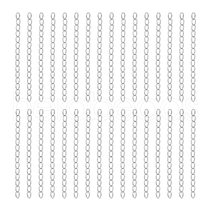 Unicraftale 50Pcs 304 Stainless Steel Curb Chain Extender STAS-UN0058-47P-1