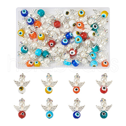 Handmade Evil Eye Lampwork Penadants LAMP-TA0001-03-1