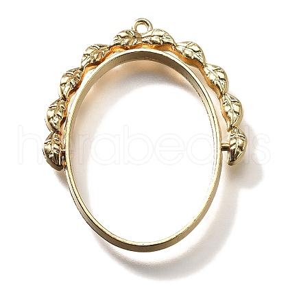 Rotatable Alloy Swivel Open Back Bezel Pendants PALLOY-I223-18LG-1