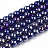 Electroplate Opaque Glass Beads Strands X-GLAA-T032-P4mm-AB03-1