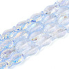 Transparency Electroplate Glass Beads Strands GLAA-T023-40A-02-1