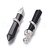 Natural Dyed & Heated Black Agate Big Pendants G-G596-03Q-2
