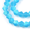 Imitate Austrian Crystal Bicone Frosted Glass Beads Strands GLAA-F029-TM4mm-A19-3