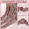 Sparkle Polyester Flower Embroidery Ribbons SRIB-WH0011-266A-4