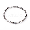 Electroplate Faceted Round Glass Beaded Bracelets BJEW-JB06125-02-1