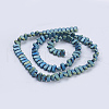 Electroplate Non-magnetic Synthetic Hematite Beads Strands G-J382-4x8x2mm-A02-F-1