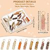 Fingerinspire 24Pcs 3 Style Natural Jade Pendants FIND-FG0001-61-2