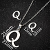 201 Stainless Steel Pendant Necklaces & Stud Earrings Sets WG00841-27-1