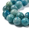 Natural Gemstone Hemimorphite Round Beads Strands G-L145-8mm-01-5