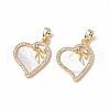 Shell Pendants KK-P223-03G-3