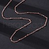 Brass Satellite Chains Necklaces for Women NJEW-D302-61RG-4