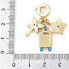 Rack Plating Brass Cubic Zirconia Summer European Dangle Charms X-KK-P287-01B-G-3