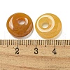 Natural Topaz Jade Donut/Pi Disc Charms X-G-G142-02C-3