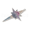 Brass Micro Pave Cubic Zirconia Pendants KK-M322-45P-2