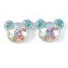 Transparent Epoxy Resin Bear Head Decoden Cabochons CRES-M034-03C-1
