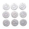 9 Style 304 Stainless Steel Weather Pendants STAS-CJ0001-141-1