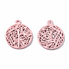 Spray Painted Alloy Pendants PALLOY-Q434-010D-NR-2