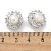 Rack Plating Brass Micro Pave Clear Cubic Zirconia Buttons KK-K293-03P-3