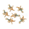 Rack Plating Brass Micro Pave Colorful Cubic Zirconia Pendants ZIRC-C040-48E-G-4