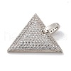 Rack Plating Brass Micro Pave Cubic Zirconia Pendants KK-L224-039P-2