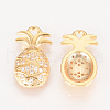 Brass Micro Pave Cubic Zirconia Pendants ZIRC-Q002-135G-2