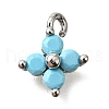 Brass Micro Pave Cubic Zirconia Pendants KK-D356-07B-P-1