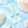 304 Stainless Steel Shell Dangle Earrings EJEW-JE06405-1